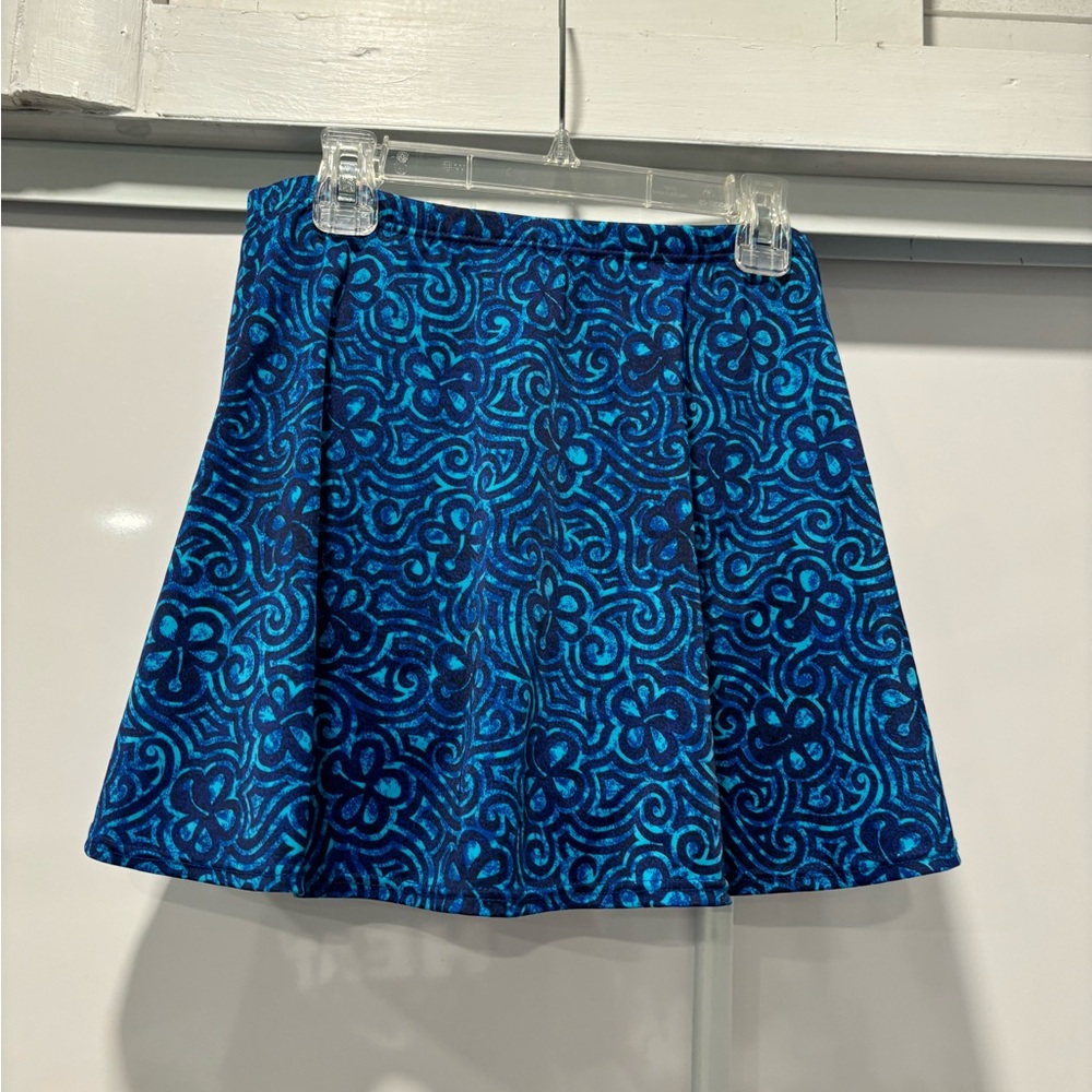 Blue skort swimsuit bottom